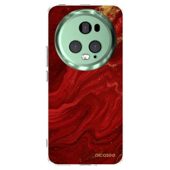 Picasee διαφανής θήκη σιλικόνης Honor Magic5 Pro - Red