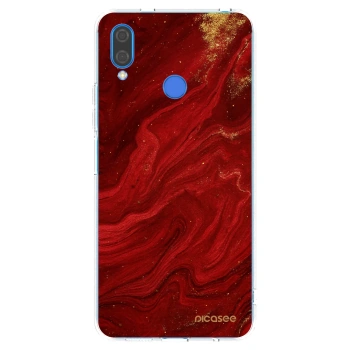 Picasee διαφανής θήκη σιλικόνης Huawei Nova 3 - Red