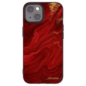 Picasee Μαύρη θήκη σιλικόνης για Apple iPhone 15 - Red