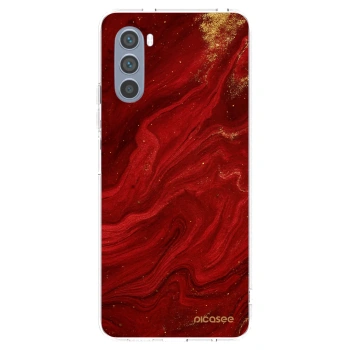 Picasee διαφανής θήκη σιλικόνης Motorola Moto G62 - Red
