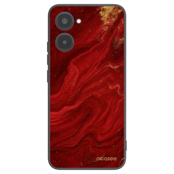 Picasee Μαύρη θήκη σιλικόνης για Realme 10 4G - Red