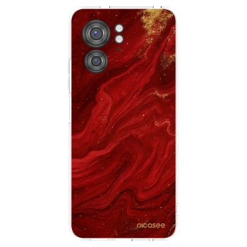 Picasee διαφανής θήκη σιλικόνης Motorola Edge 40 - Red