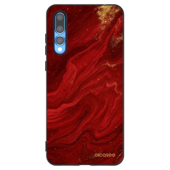 Picasee Μαύρη θήκη σιλικόνης για Huawei P20 Pro - Red