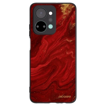 Picasee Μαύρη θήκη σιλικόνης για Honor X7a - Red
