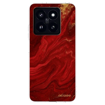 Picasee διαφανής θήκη σιλικόνης Xiaomi 14 Pro - Red