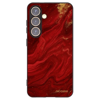 Picasee Μαύρη θήκη σιλικόνης για Samsung Galaxy S24 S921B 5G - Red