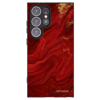 Picasee Μαύρη θήκη σιλικόνης για Samsung Galaxy S24 Ultra S928B 5G - Red