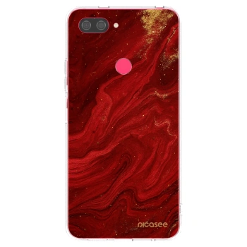 Picasee διαφανής θήκη σιλικόνης Xiaomi Mi 8 Lite - Red