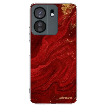 Picasee διαφανής θήκη σιλικόνης Xiaomi Redmi 13C 4G - Red