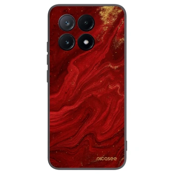 Picasee Μαύρη θήκη σιλικόνης για Xiaomi Poco X6 Pro - Red