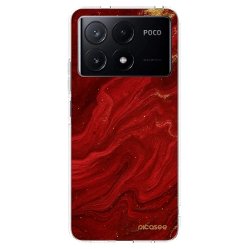 Picasee διαφανής θήκη σιλικόνης Xiaomi Poco X6 Pro - Red
