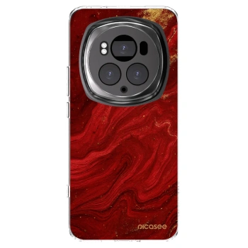 Picasee διαφανής θήκη σιλικόνης Honor Magic6 Pro - Red