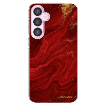 Picasee διαφανής θήκη σιλικόνης Samsung Galaxy A55 5G A556B - Red
