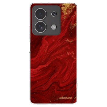 Picasee διαφανής θήκη σιλικόνης Xiaomi Redmi Note 13 4G - Red