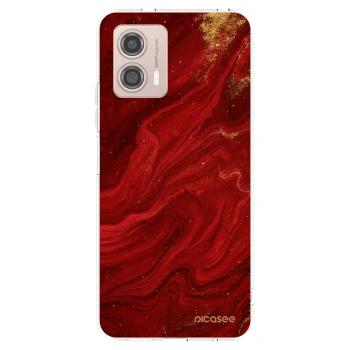 Picasee διαφανής θήκη σιλικόνης Motorola Moto G53 5G - Red