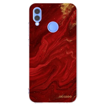 Picasee διαφανής θήκη σιλικόνης Honor 10 Lite - Red