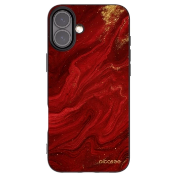 Picasee Μαύρη θήκη σιλικόνης για Apple iPhone 16 Plus - Red