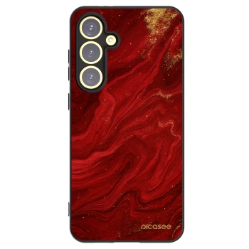 Picasee Μαύρη θήκη σιλικόνης για Samsung Galaxy S24 FE S721B - Red