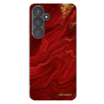 Picasee διαφανής θήκη σιλικόνης Samsung Galaxy S24 FE S721B - Red