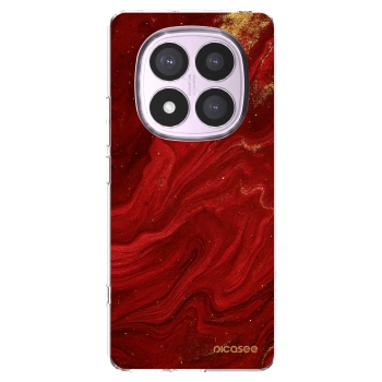 Picasee διαφανής θήκη σιλικόνης Xiaomi Redmi Note 14 Pro 5G - Red