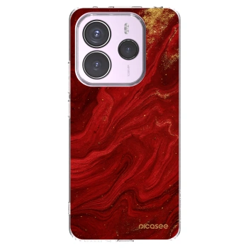 Picasee διαφανής θήκη σιλικόνης Xiaomi Redmi Note 14 5G - Red