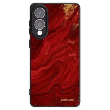 Picasee Μαύρη θήκη σιλικόνης για Samsung Galaxy S25 Edge 5G - Red