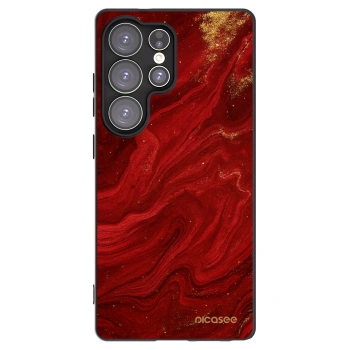 Picasee Μαύρη θήκη σιλικόνης για Samsung Galaxy S25 Ultra 5G - Red