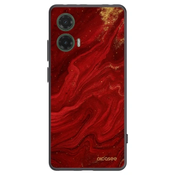 Picasee Μαύρη θήκη σιλικόνης για Motorola Moto G35 5G - Red