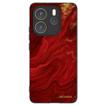 Picasee Μαύρη θήκη σιλικόνης για Xiaomi Redmi Note 14 4G - Red
