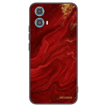 Picasee Μαύρη θήκη σιλικόνης για Motorola Moto G34 5G - Red