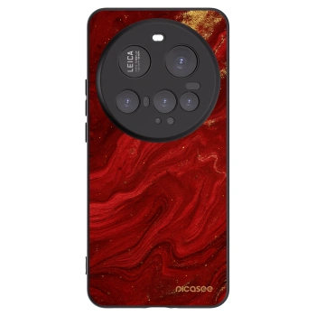 Picasee Μαύρη θήκη σιλικόνης για Xiaomi 15 Ultra - Red