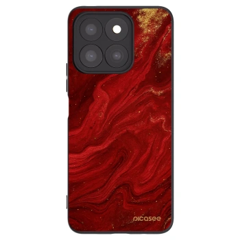 Picasee Μαύρη θήκη σιλικόνης για Honor X8c - Red