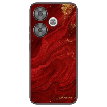 Picasee Μαύρη θήκη σιλικόνης για Xiaomi Poco F6 - Red