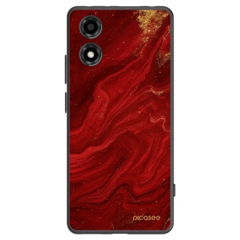 Picasee Μαύρη θήκη σιλικόνης για Motorola Moto E14 - Red