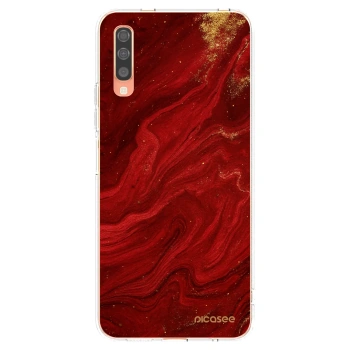 Picasee διαφανής θήκη σιλικόνης Samsung Galaxy A70 A705F - Red