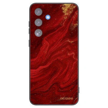 Picasee Μαύρη θήκη σιλικόνης για Samsung Galaxy S25 FE 5G - Red