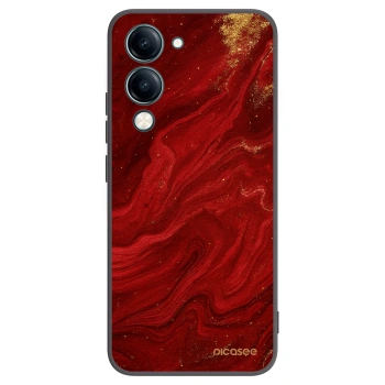 Picasee Μαύρη θήκη σιλικόνης για Vivo Y29s 5G - Red