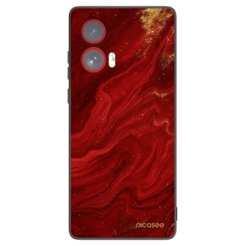 Picasee Μαύρη θήκη σιλικόνης για Motorola Edge 50 Fusion - Red