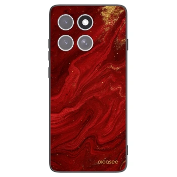 Picasee Μαύρη θήκη σιλικόνης για Motorola Edge 60 Fusion - Red