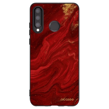 Picasee Μαύρη θήκη σιλικόνης για Huawei P30 Lite - Red