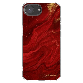 Picasee διαφανής θήκη σιλικόνης Apple iPhone 17e - Red