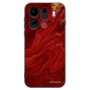 Picasee Μαύρη θήκη σιλικόνης για OPPO Find X9 Pro - Red