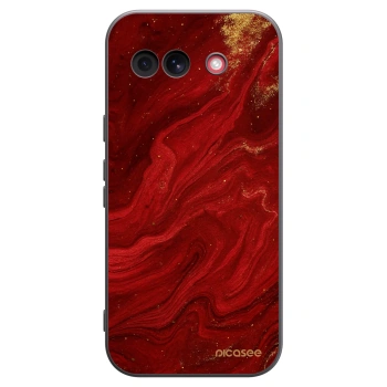 Picasee Μαύρη θήκη σιλικόνης για Google Pixel 10a - Red