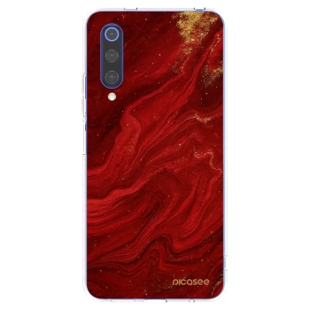 Picasee διαφανής θήκη σιλικόνης Xiaomi Mi 9 SE - Red