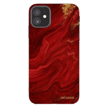 Picasee διαφανής θήκη σιλικόνης Apple iPhone 11 - Red