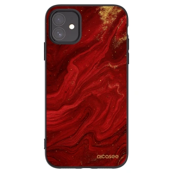 Picasee Μαύρη θήκη σιλικόνης για Apple iPhone 11 - Red