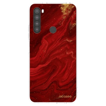 Picasee διαφανής θήκη σιλικόνης Xiaomi Redmi Note 8 - Red