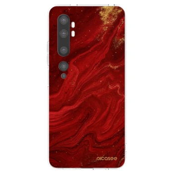 Picasee διαφανής θήκη σιλικόνης Xiaomi Mi Note 10 (Pro) - Red