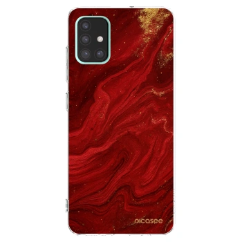 Picasee διαφανής θήκη σιλικόνης Samsung Galaxy A51 A515F - Red