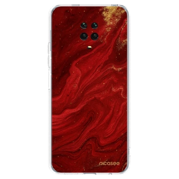 Picasee διαφανής θήκη σιλικόνης Xiaomi Redmi Note 9S - Red